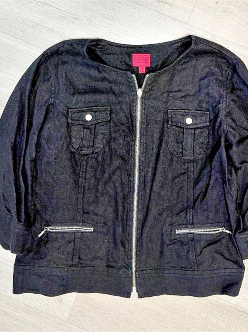212 Collection Utility Jacket in Black Size Large Like New